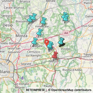 Mappa Via Luigi Einaudi, 20060 Pessano Con Bornago MI, Italia (6.19533)