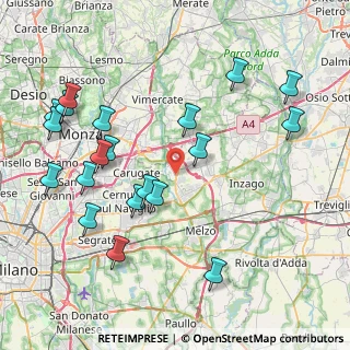 Mappa Via Luigi Einaudi, 20060 Pessano Con Bornago MI, Italia (9.217)