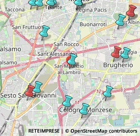 Mappa Via Fabio Filzi, 20093 Cologno Monzese MI, Italia (2.96889)