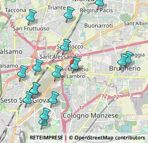 Mappa Via Fabio Filzi, 20093 Cologno Monzese MI, Italia (2.44438)