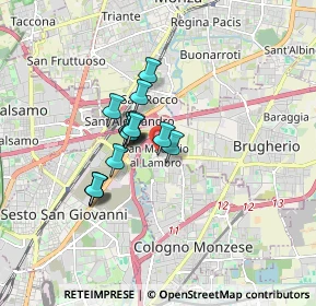 Mappa Via Fabio Filzi, 20093 Cologno Monzese MI, Italia (1.12667)