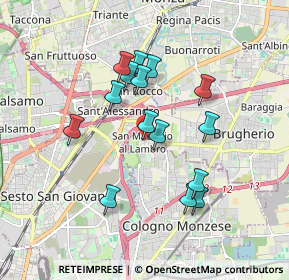 Mappa Via Fabio Filzi, 20093 Cologno Monzese MI, Italia (1.55133)