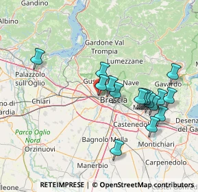 Mappa Via Prima Villaggio Badia, 25132 Brescia BS, Italia (14.44875)