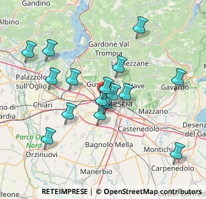 Mappa Via Prima Villaggio Badia, 25132 Brescia BS, Italia (13.38875)