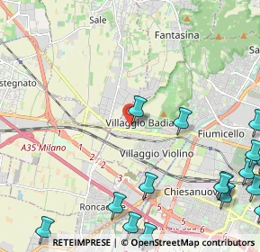 Mappa Via Prima Villaggio Badia, 25132 Brescia BS, Italia (3.36412)