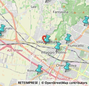 Mappa Via Prima Villaggio Badia, 25132 Brescia BS, Italia (3.6135)