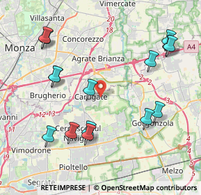 Mappa Via Carso, 20061 Carugate MI, Italia (4.586)