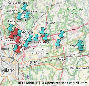 Mappa Via Carso, 20061 Carugate MI, Italia (8.7825)