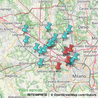 Mappa Via Giuseppe Sirtori, 20017 Rho MI, Italia (6.3015)