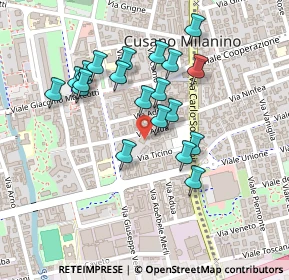 Mappa Via Ticino, 20095 Cusano Milanino MI, Italia (0.2055)