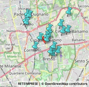 Mappa Via Ticino, 20095 Cusano Milanino MI, Italia (1.47222)