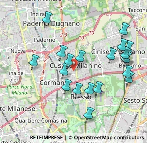 Mappa Via Ticino, 20095 Cusano Milanino MI, Italia (2.015)