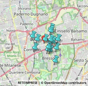 Mappa Via Ticino, 20095 Cusano Milanino MI, Italia (0.97214)