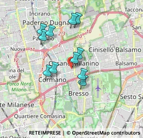 Mappa Via Ticino, 20095 Cusano Milanino MI, Italia (1.47909)