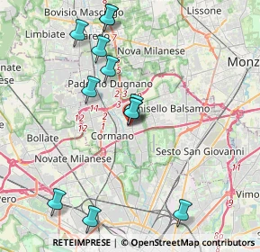 Mappa Via Ticino, 20095 Cusano Milanino MI, Italia (4.0275)