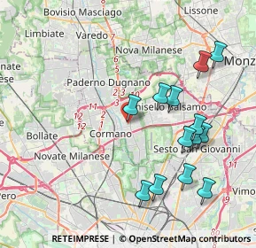 Mappa Via Ticino, 20095 Cusano Milanino MI, Italia (4.16462)
