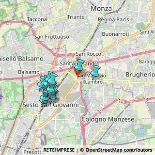Mappa Via Cadore, 20099 Sesto San Giovanni MI, Italia (1.86067)