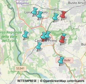 Mappa Via Lombardia, 20022 Castano Primo MI, Italia (3.25273)