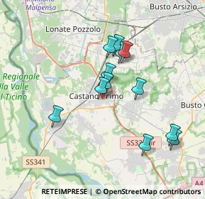 Mappa Via Ludwig Van Beethoven, 20022 Castano Primo MI, Italia (3.22667)