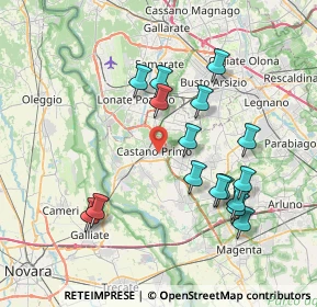 Mappa Via Ludwig Van Beethoven, 20022 Castano Primo MI, Italia (7.485)