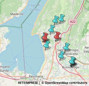 Mappa Via Gian Matteo Giberti, 37011 Bardolino VR, Italia (6.84929)