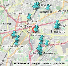 Mappa Via Guglielmo Oberdan, 20093 Cologno Monzese MI, Italia (2.1245)