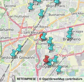 Mappa Via Guglielmo Oberdan, 20093 Cologno Monzese MI, Italia (2.45556)