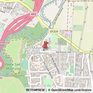 Mappa Via Enrico Toti, 9, 20093 Cologno Monzese, Milano (Lombardia)