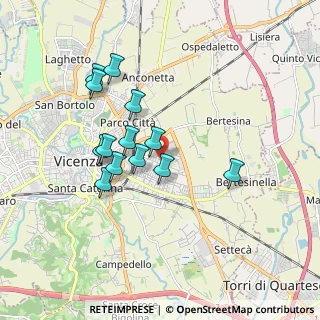 Mappa Via Luca Della Robbia, 36100 Vicenza VI, Italia (1.55308)
