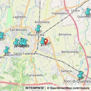 Mappa Via Luca Della Robbia, 36100 Vicenza VI, Italia (3.04636)