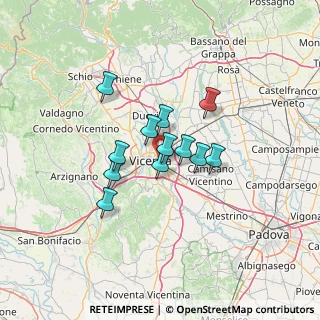 Mappa Via Luca Della Robbia, 36100 Vicenza VI, Italia (9.13083)