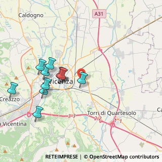 Mappa Via Luca Della Robbia, 36100 Vicenza VI, Italia (3.90364)