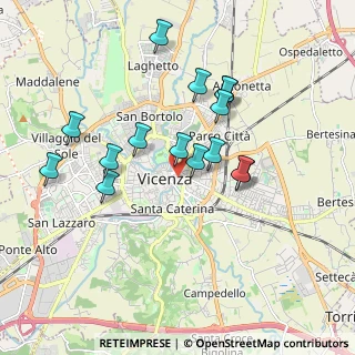 Mappa Contrà S. Pietro, 36100 Vicenza VI, Italia (1.68333)