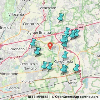 Mappa Via Tarantelli, 20060 Pessano Con Bornago MI, Italia (3.68706)