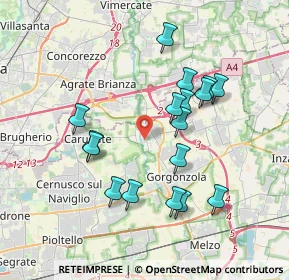 Mappa Via Cesare Pavese, 20060 Pessano Con Bornago MI, Italia (3.49176)