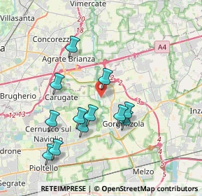 Mappa Via Cesare Pavese, 20060 Pessano Con Bornago MI, Italia (3.57167)