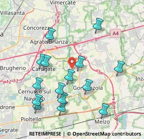 Mappa Via Cesare Pavese, 20060 Pessano Con Bornago MI, Italia (4.09733)