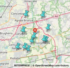 Mappa Via Cesare Pavese, 20060 Pessano Con Bornago MI, Italia (3.39455)