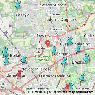 Mappa Via Vittorio Figini, 20032 Cormano MI, Italia (3.43071)