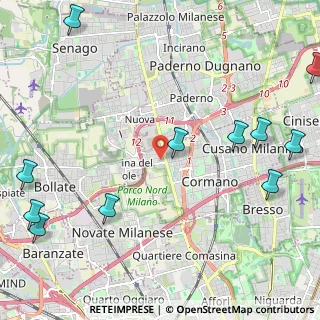 Mappa Via Vittorio Figini, 20032 Cormano MI, Italia (3.10636)