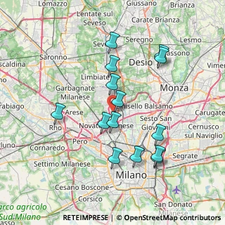 Mappa Via Vittorio Figini, 20032 Cormano MI, Italia (7.13786)