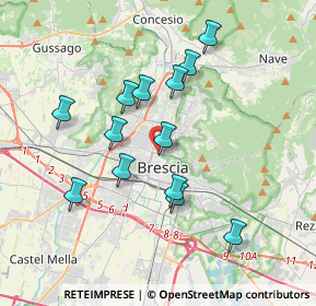 Mappa Via Leonardo Da Vinci, 25122 Brescia BS, Italia (3.36462)