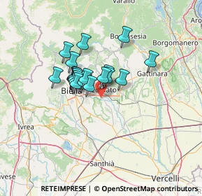 Mappa Vicolo Robino, 13836 Cossato BI, Italia (9.3485)