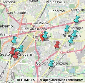 Mappa Via Ciro Menotti, 20093 Cologno Monzese MI, Italia (2.49615)