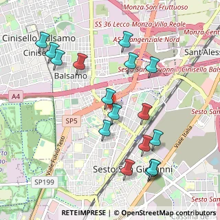 Mappa Via Silvio Pellico, 20099 Sesto San Giovanni MI, Italia (1.08882)