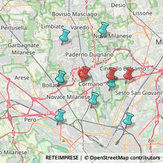 Mappa Via Giuseppe Mazzini, 20032 Cormano MI, Italia (3.66364)