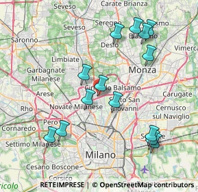 Mappa Via Carlo Sormani, 20091 Bresso MI, Italia (8.18714)