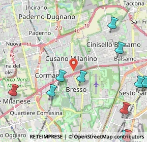 Mappa Via Carlo Sormani, 20091 Bresso MI, Italia (3.01182)