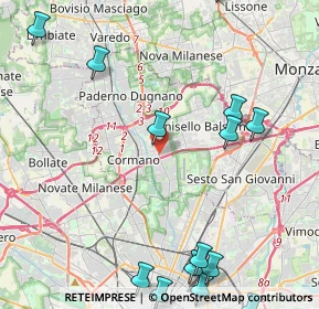 Mappa Via Carlo Sormani, 20091 Bresso MI, Italia (5.96571)