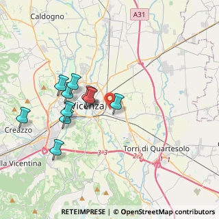 Mappa Via Girolamo Zugliano, 36100 Vicenza VI, Italia (3.44091)